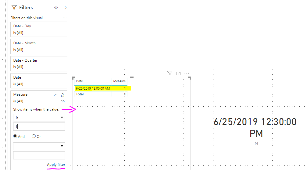 Solved: Re: "Is in this day" filter - Microsoft Fabric Community
