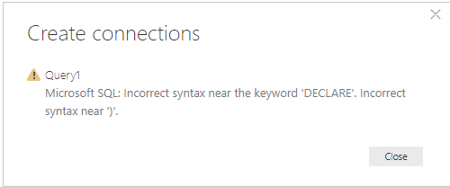 Solved: Data connectivity import mode work perfect but get ...
