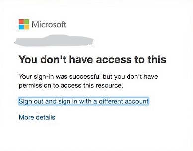 Your signing was successful but you don't have per... - Microsoft ...