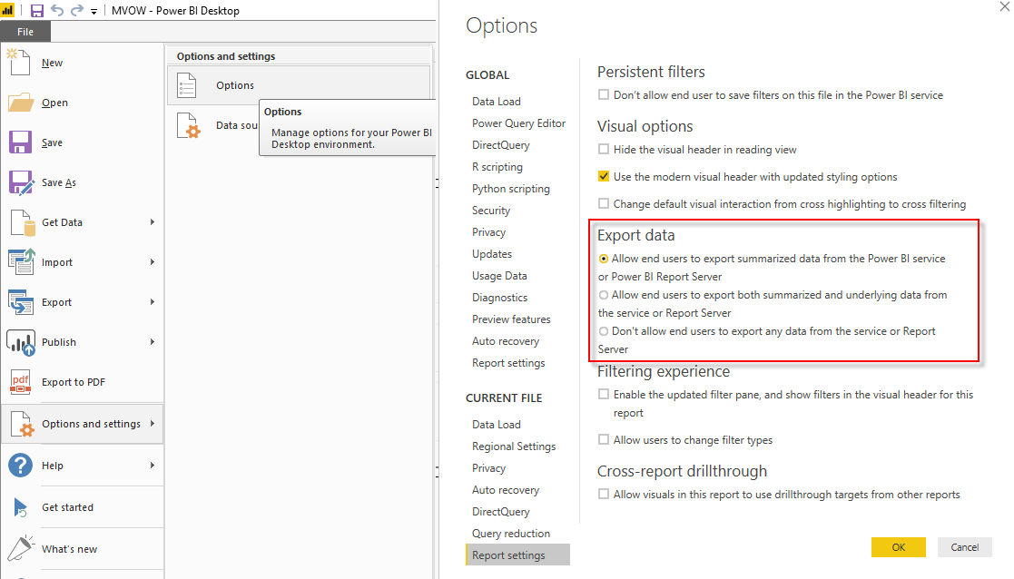 Export Underlying Data & Measures Tables - how to ... - Microsoft ...