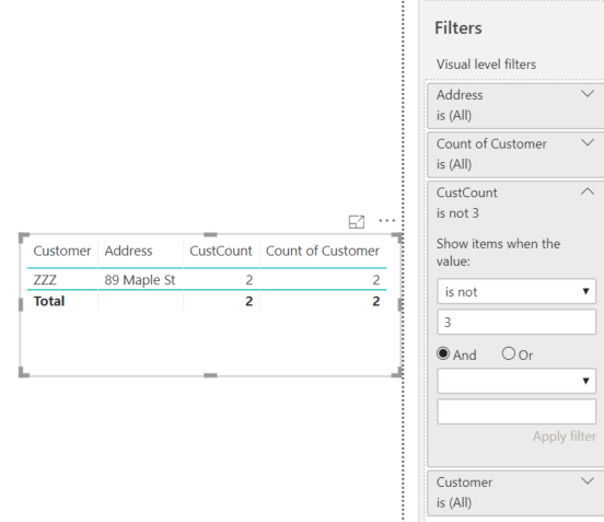 Solved: Distinct Count based on 2 columns in same table - Microsoft ...