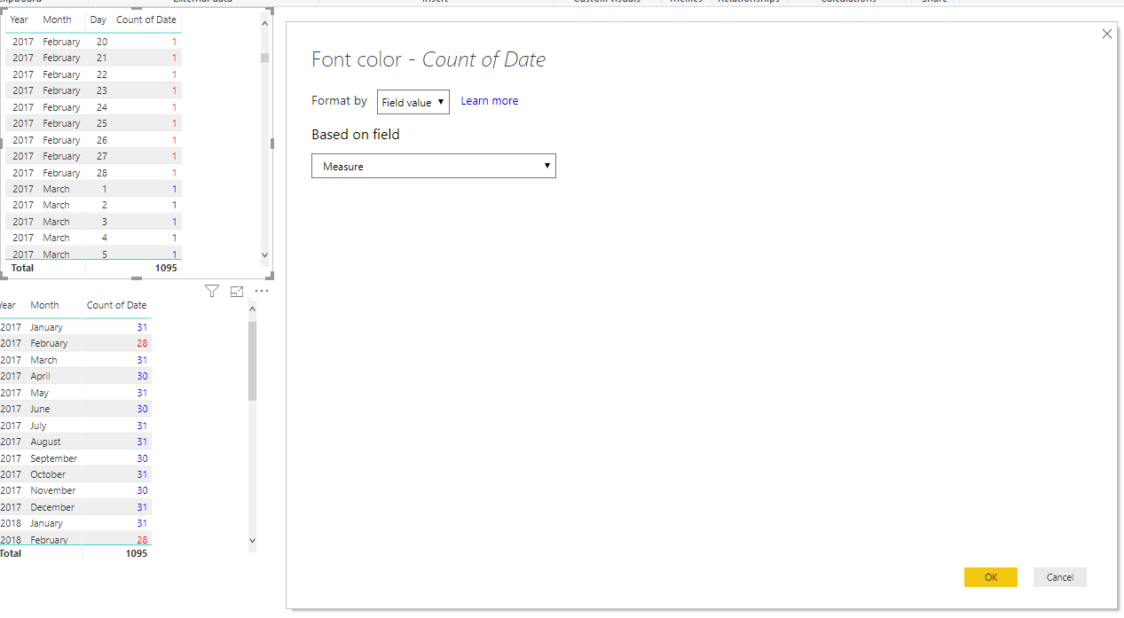 Conditional Formatting Without Summarization - Microsoft Fabric Community