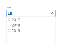 Ex: Year Filter added as Drop Down