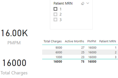 PMPM is showing the total of  all patients' ED charges.