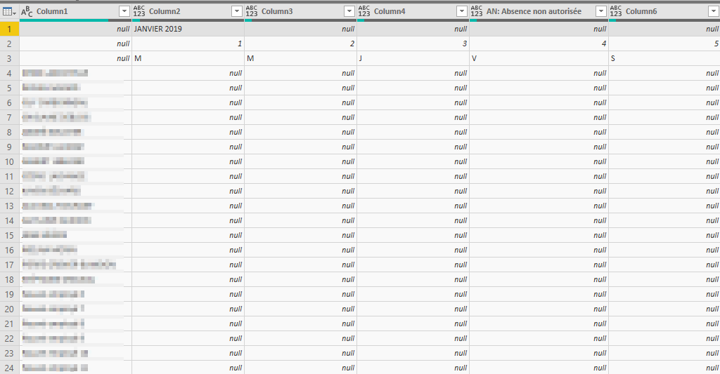 Solved: Create header with the 2 first row? - Microsoft Fabric Community