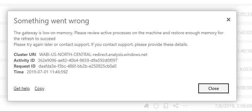 Gateway Memory Issue - Microsoft Fabric Community