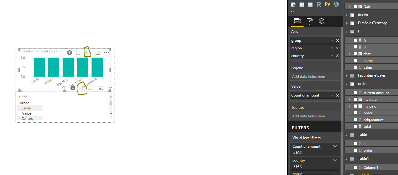 Solved: Display Proper Level at Drill Down on Filled Map - Microsoft ...