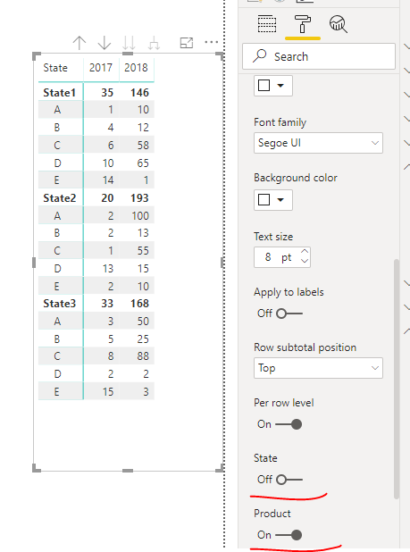 Solved: Matrix - How to remove the grand total and keep su ...