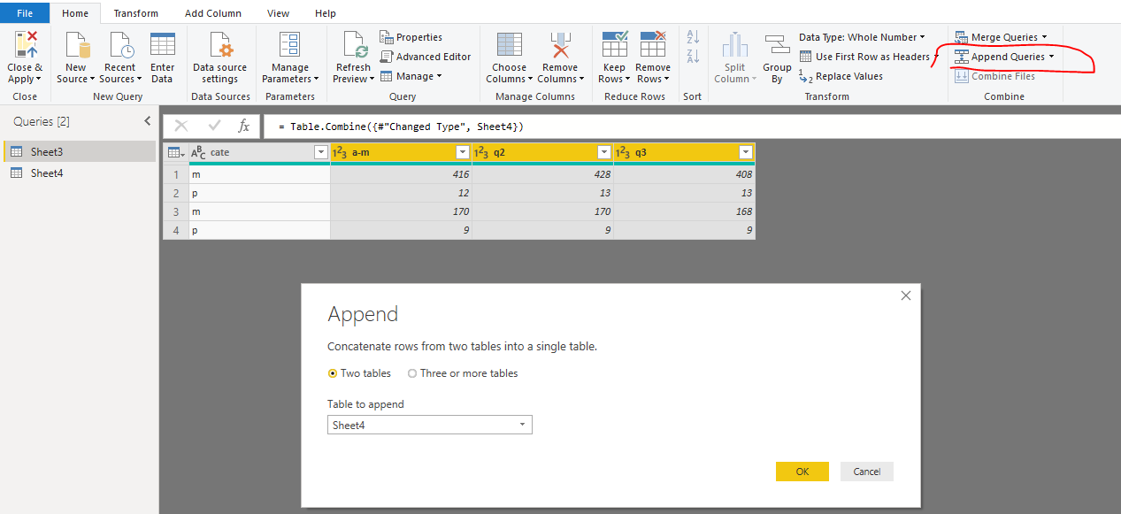 Solved: Combing Tables - Microsoft Fabric Community