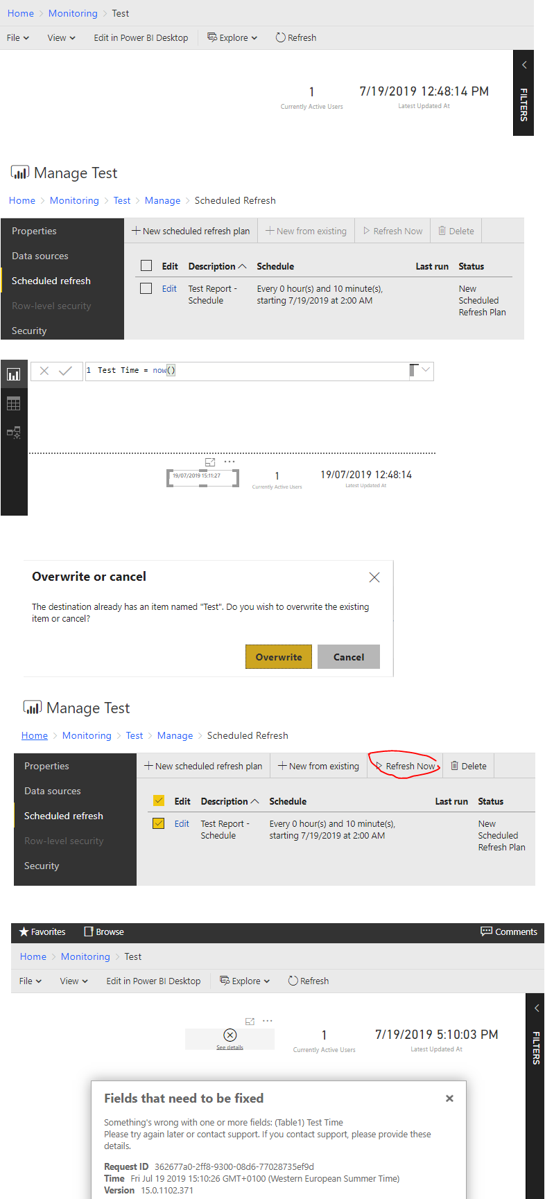 Power BI Report Server - Report with sheduled refr... - Microsoft ...