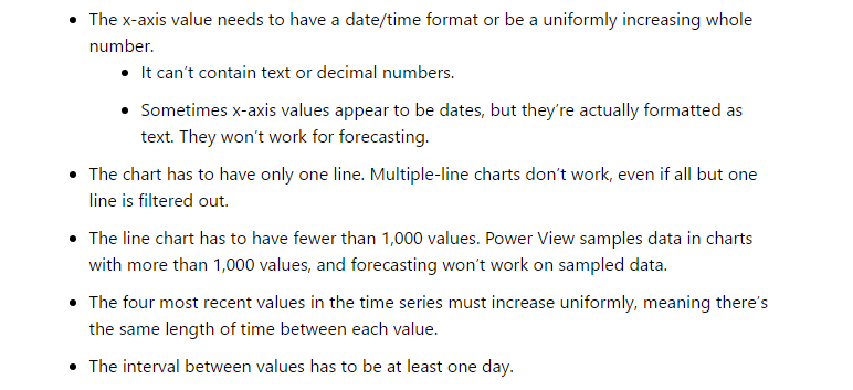 Forecasting limitations