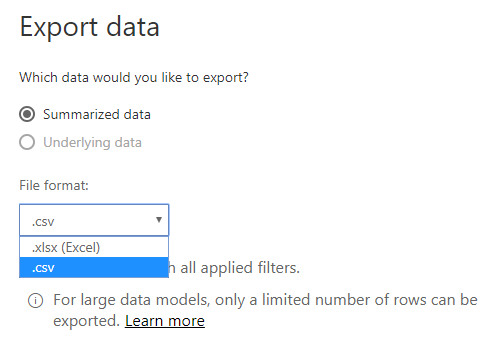 Exporting to Excel WITHOUT formatting - Microsoft Fabric Community