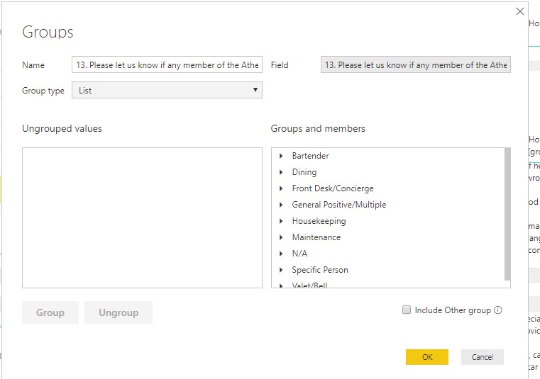 Items won't group correctly - Microsoft Fabric Community