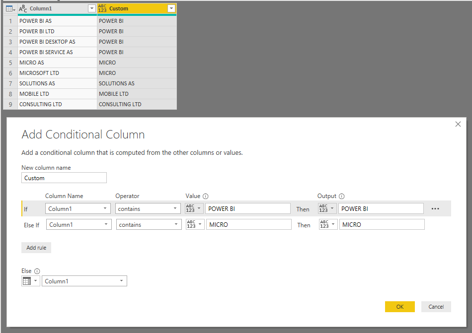 Solved: Conditional column selecting column from other tab ...