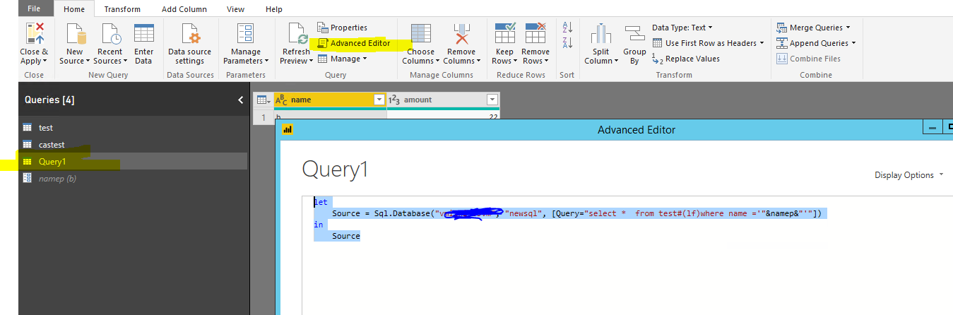 passing parameter to sql query - Microsoft Fabric Community