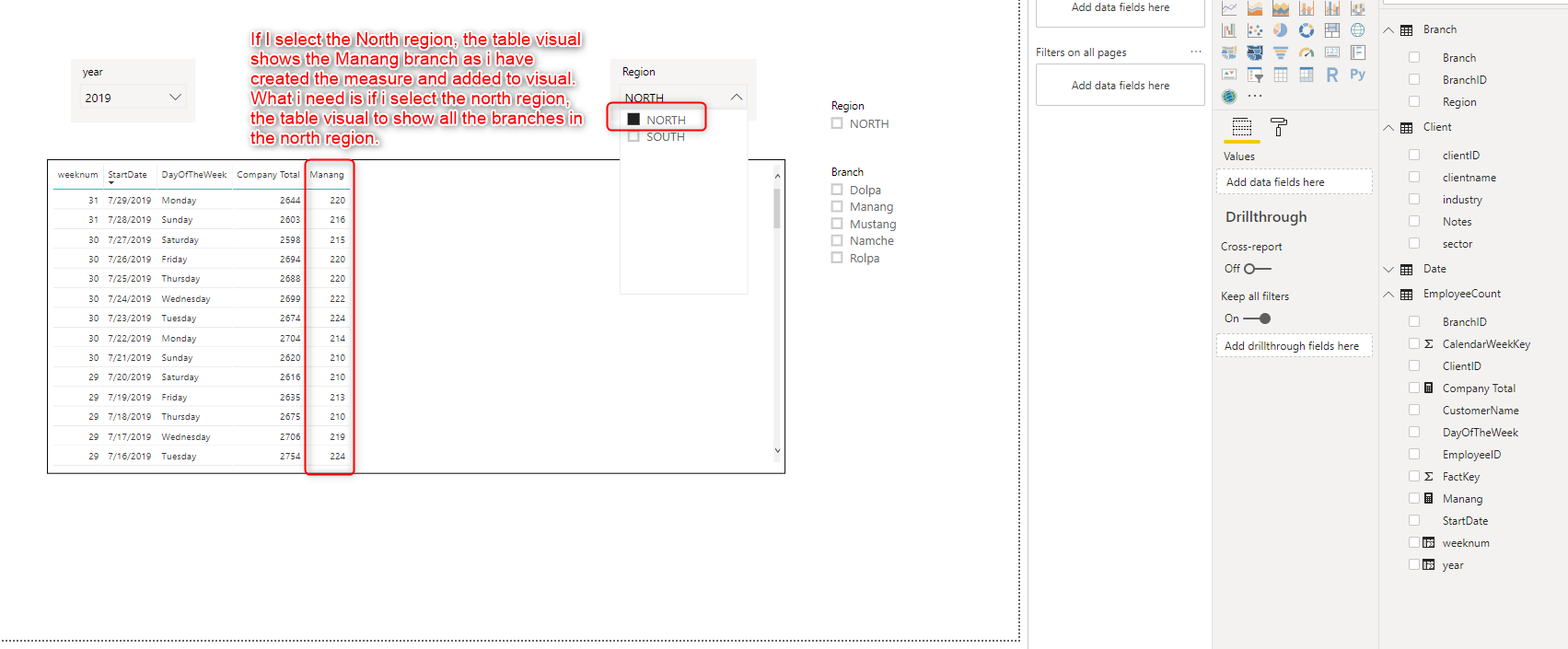 Table Visual as per Slicer Selection - Microsoft Fabric Community