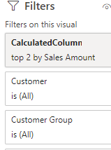 Visual filter using TOP N - Microsoft Fabric Community