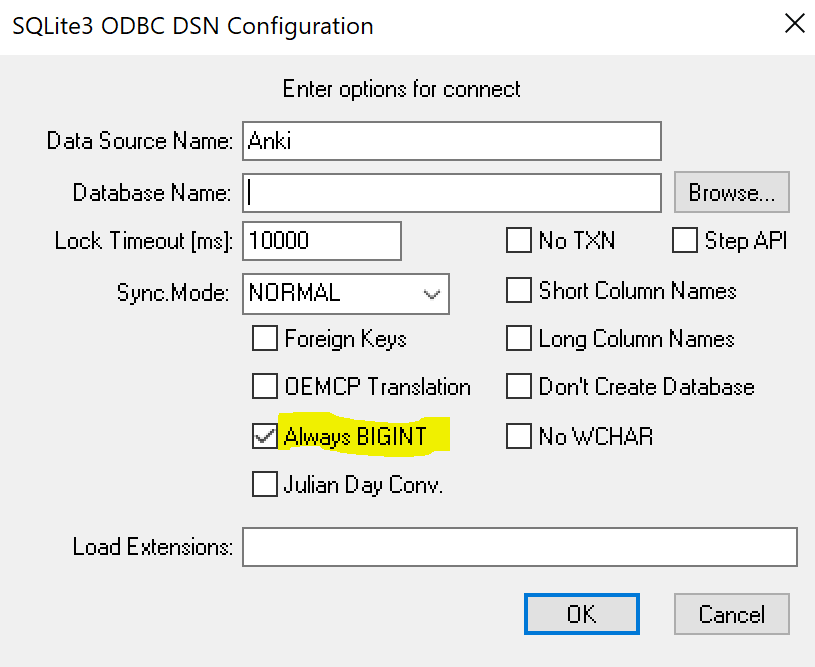 ODBC SQLite3: Large integers are truncated to Int3... - Microsoft ...