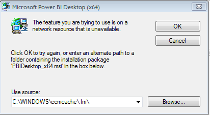 Solved: Error installing Power BI Desktop application - Microsoft ...
