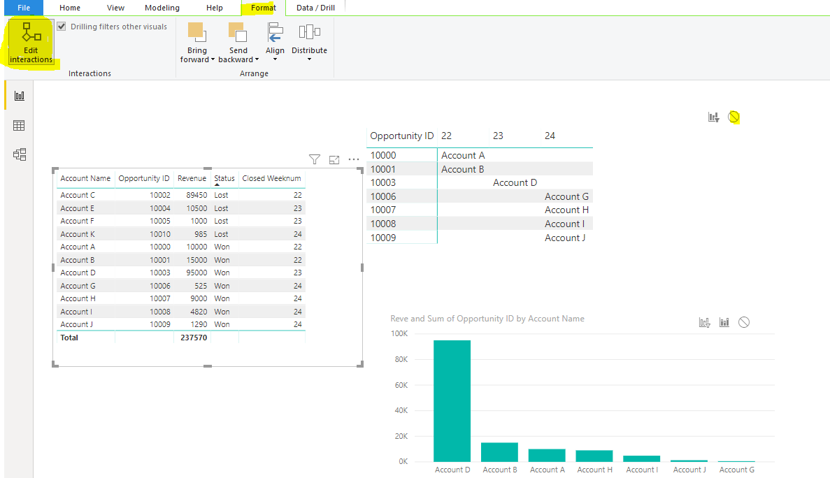 Report not responding to Interaction filter - Microsoft Fabric Community