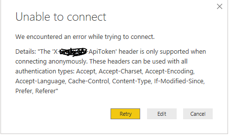Solved: Connect to REST API with custom (X-) header API - Microsoft ...