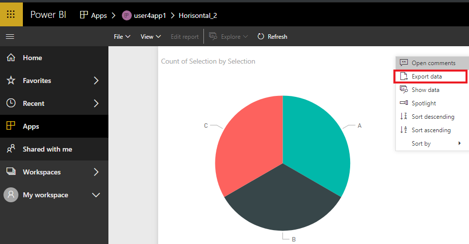 Solved: Export Data is not available in App - Microsoft Fabric Community