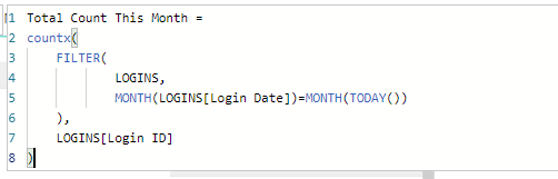 Solved: Current Month and Previous Month Count of Logins - Microsoft ...