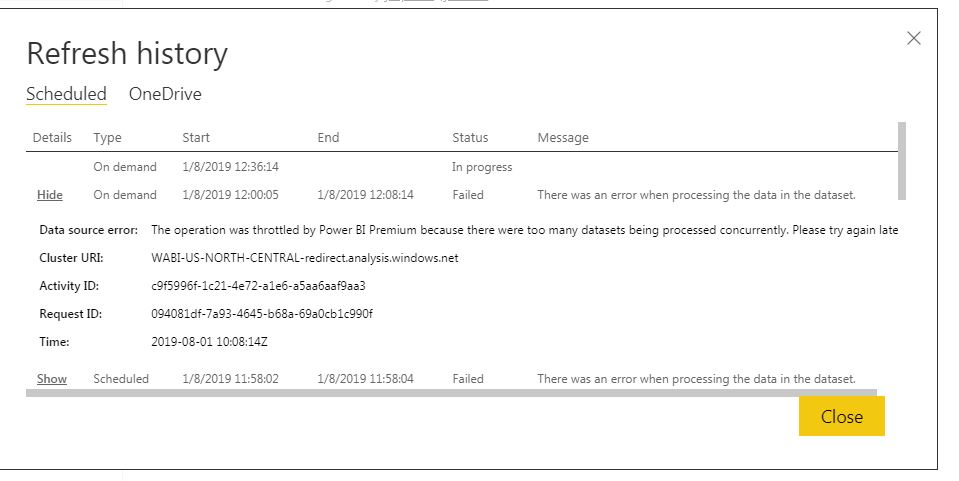Solved: Idea --> Refresh Failed.. --> There was an error w ...