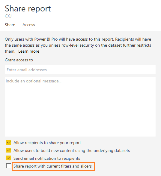 Solved: Share report with current slicers and filters - Microsoft ...