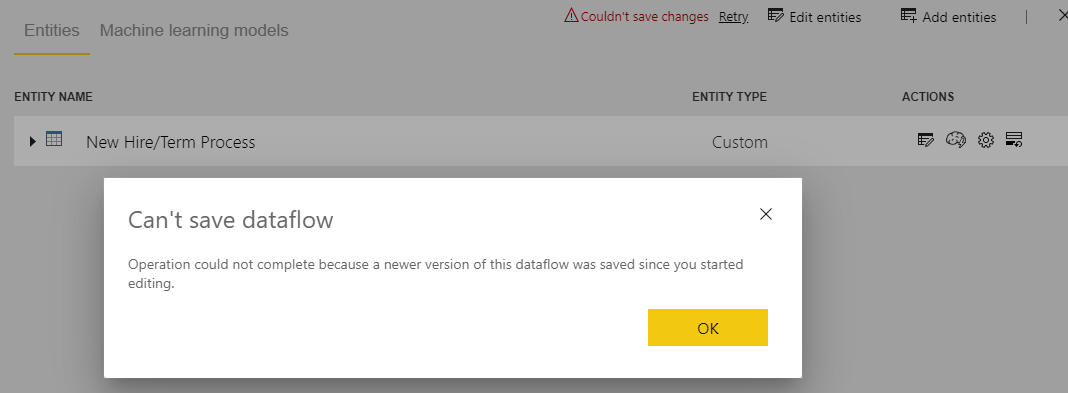 Dataflow is not getting saved - Microsoft Fabric Community