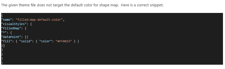 Solved: Default color for Shape Map in theme - Microsoft Fabric Community