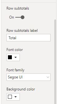 Solved: Subtotals for a Matrix - Microsoft Fabric Community