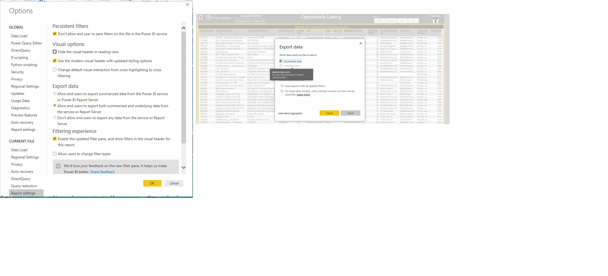 Solved: How to export the underlying data - Microsoft Fabric Community