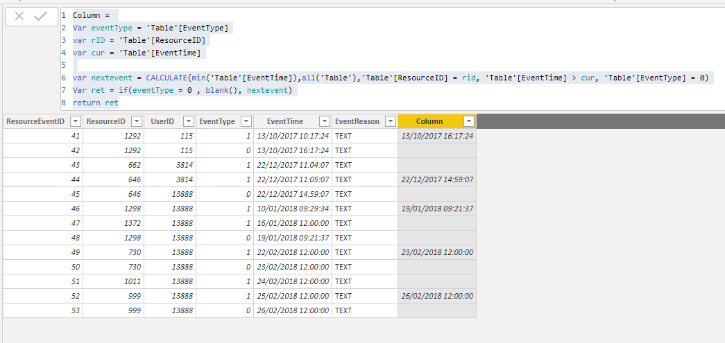 Solved: DateDiff from two dates in same row - Microsoft Fabric Community