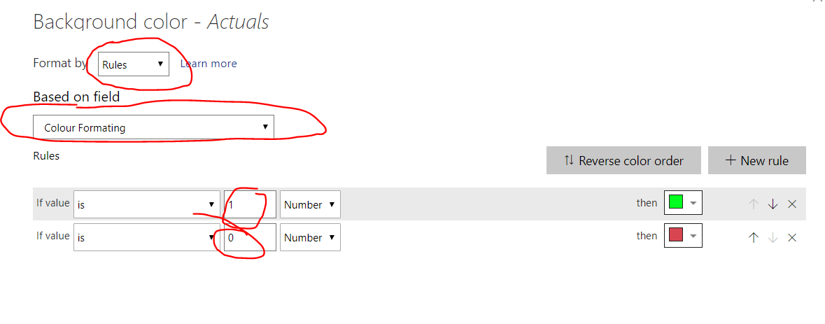 Solved: colour formating - Microsoft Fabric Community
