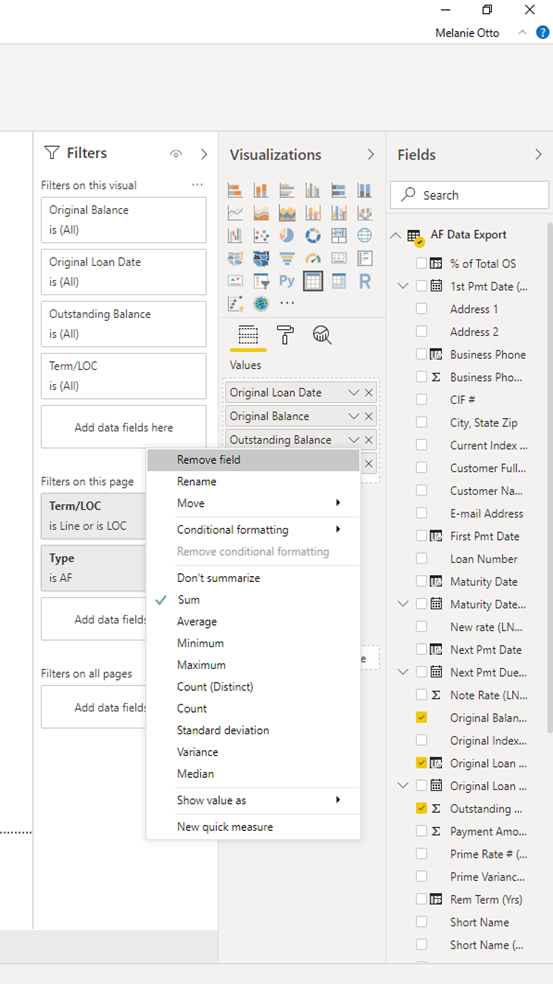 Column total in a table is not filtering - Microsoft Fabric Community