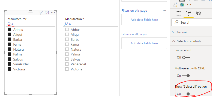 Solved: Search filter by entering text and select all afte... - Microsoft  Fabric Community