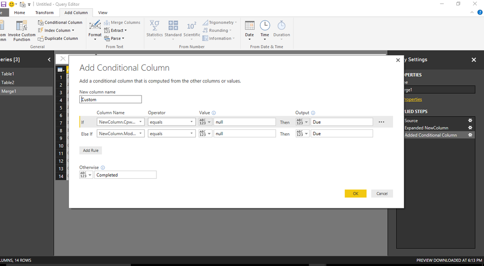 CONDITIONAL COLUMN