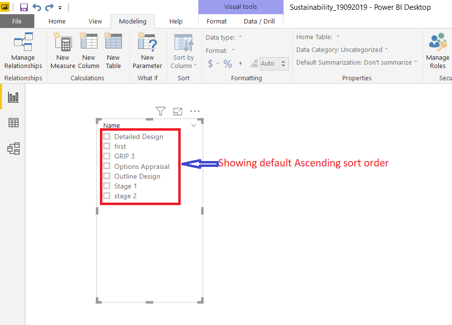 Power BI slicer sort order issue - Microsoft Fabric Community