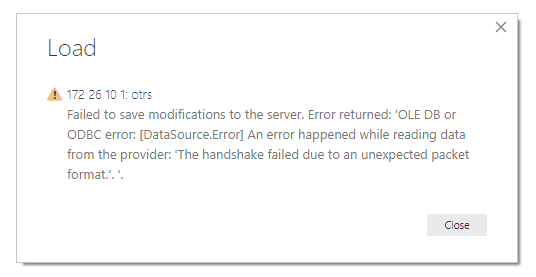 Issues connecting Power BI to a MySQL DB - Microsoft Fabric Community