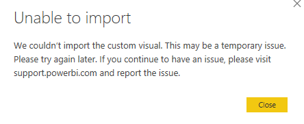 Error appeared in power bi desktop