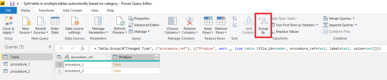Solved: Split table in multiple tables automitcally based ...
