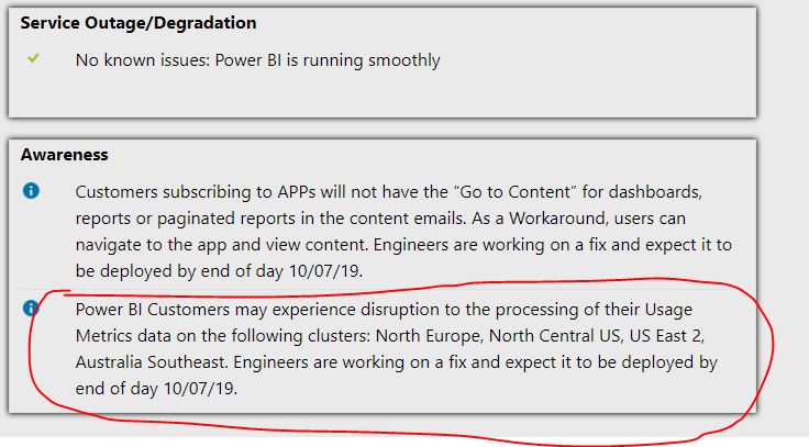 Solved: Usage metrics missing - Microsoft Fabric Community