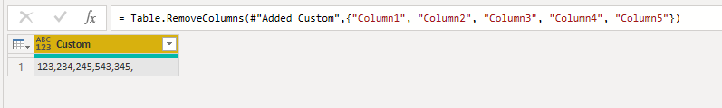 Solved: Column values into one single row value - Microsoft Fabric ...