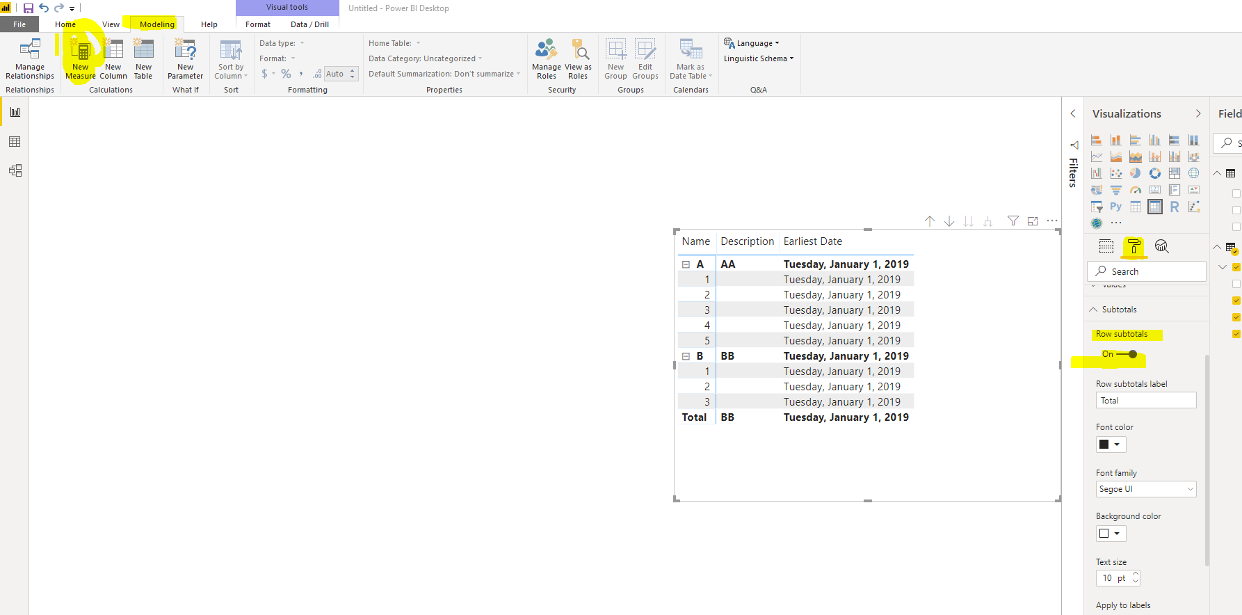 Solved: Description column showing values on line header o ...