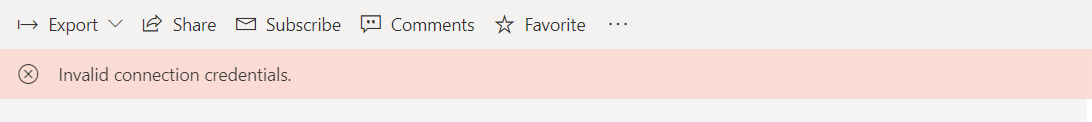 Direct Query Error: Invalid Connection Credentials - Microsoft Fabric ...