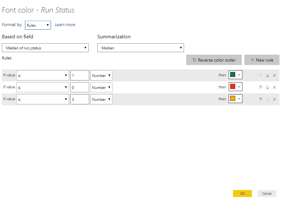 Solved: font color field formating - Microsoft Fabric Community