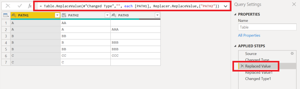 Solved: Fill empty row with value from column to the left - Microsoft ...