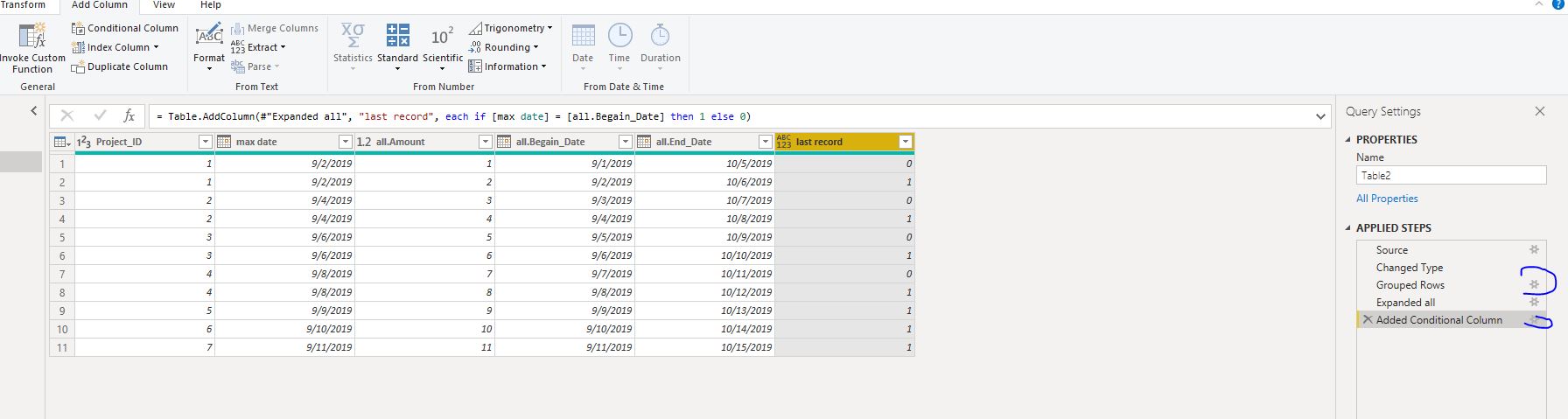 Solved: Creating a new table by conditionally copying rows ...