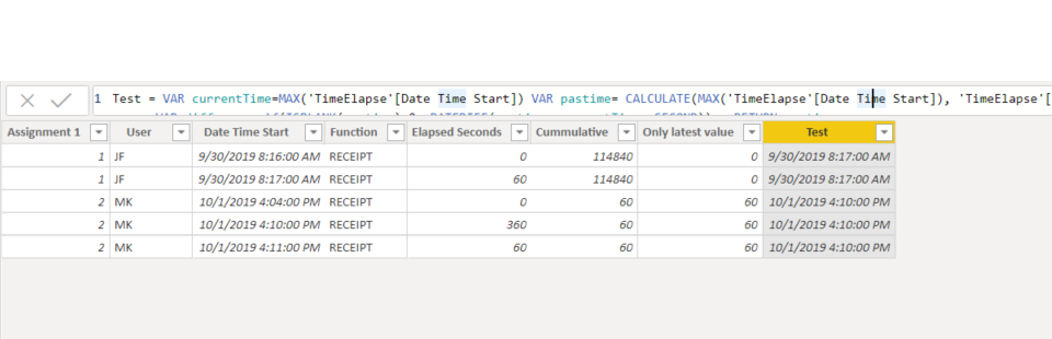 Solved: Time difference between date time values in same ...